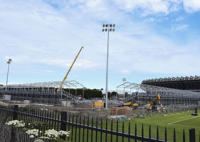 Work is progressing well at the 7,800 capacity stadium. Picture: Lisa Ferguson