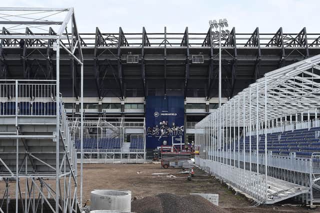 Edinburgh Rugby's new ground is being built beside the national stadium at BT Murrayfield. Picture: Lisa Ferguson