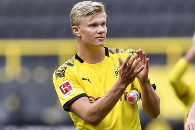 Erling Haaland will be the main threat for Borussia Dortmund when they take on Bayern Munich. Martin Meissner/Pool via Getty Images