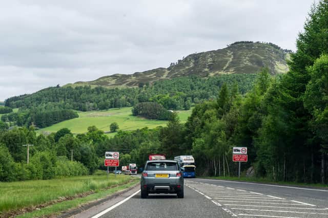 John Devlin. 31/05/17 . GV of the A9. Road works to A9. Speed limit to 50 on A9. Stock shot of A9.