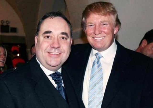 Donald Trump and then SNP leader Alex Salmond at the Dressed to Kilt fashion show in New York in 2006 (Picture: Erin Siegal/Handout/Reuters)