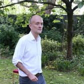 Dominic Cummings leaves after making his statement in Downing Street about his lockdown trip to his parents' farm in County Durham