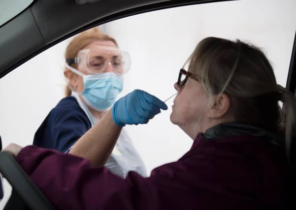 A test is carried out at a Scottish testing centre. Picture: John Devlin