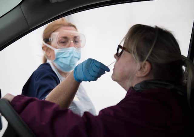 A test is carried out at a Scottish testing centre. Picture: John Devlin