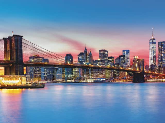 Brooklyn Bridge and Lower Manhattan at sunset. Picture: Ultima Gaina/Mihai Andritoiu