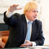 Britain's Prime Minister Boris Johnson answering questions from a Parliamentary Liaison Committee. Picture: Andrew Parsons/10 Downing Street/AFP via Getty Images