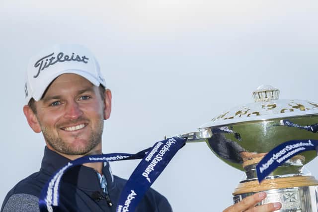 Austria's Bernd Wiesberger celebrates winning the 2019 Scottish Open. Picture: Bruce White/SNS