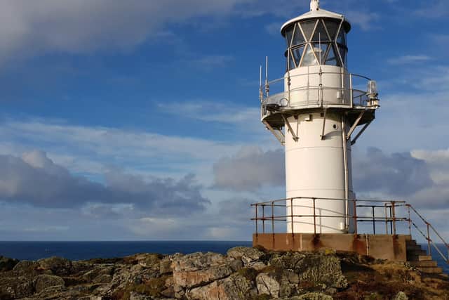 Haskeir lighthouse on Haskeir island, eight miles from North Uist