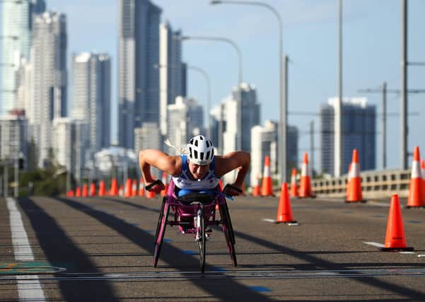 Sammi Kinghorn competing in the marathon at the 2018 Gold Coast Commonwealth Games. Picture: Cameron Spencer/Getty