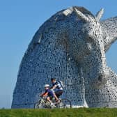 Cycling Scotland say people's habits have changed during lockdown. Pictured are the Kelpies in Falkirk.
