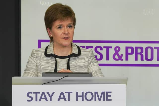 Stay at home: While Nicola Sturgeon announced a loosening of Scotland's lockdown laws, the main message remains the same