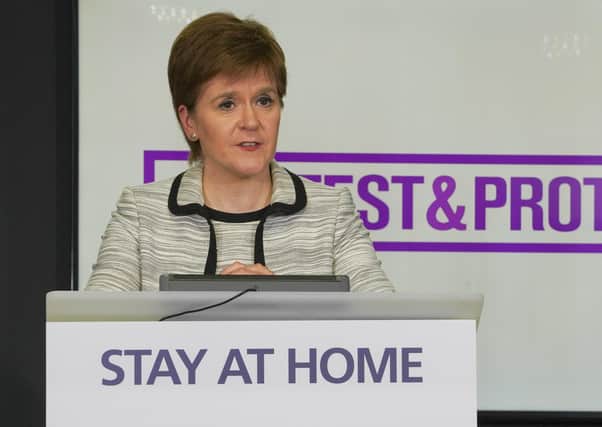 Stay at home: While Nicola Sturgeon announced a loosening of Scotland's lockdown laws, the main message remains the same