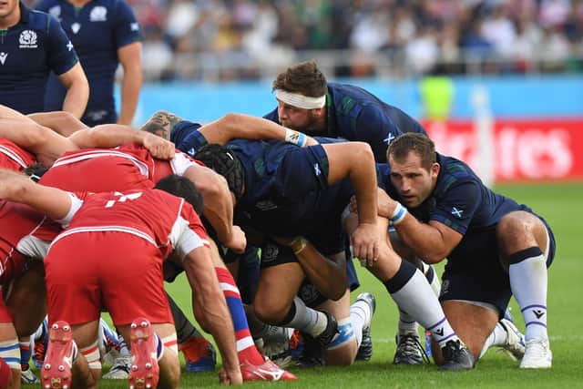Scrum resets will not be allowed if unions adopt the law changes put forward by World Rugby to reduce infection risk during games. Picture: Gary Hutchison/SNS