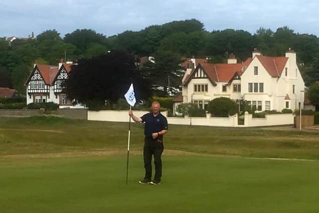 Head greenkeeper Stewart Duff puts the finishing touches to preparations for golf’s eagerly-awaited return at Gullane.