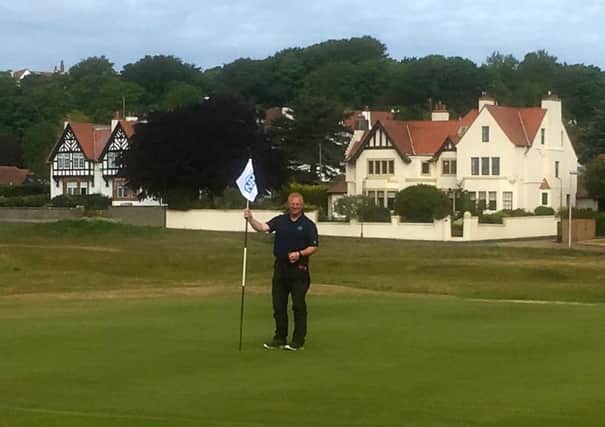 Head greenkeeper Stewart Duff puts the finishing touches to preparations for golf’s eagerly-awaited return at Gullane.