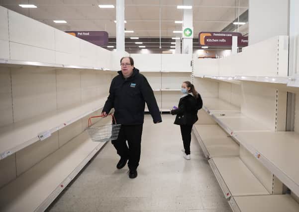 Panic buying led to empty shelves