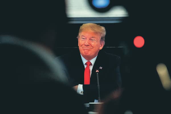President Trump faces questions on developments in Minneapolis in front of the media in Washington, DC. Picture:  Erin Schaff-Pool/Getty