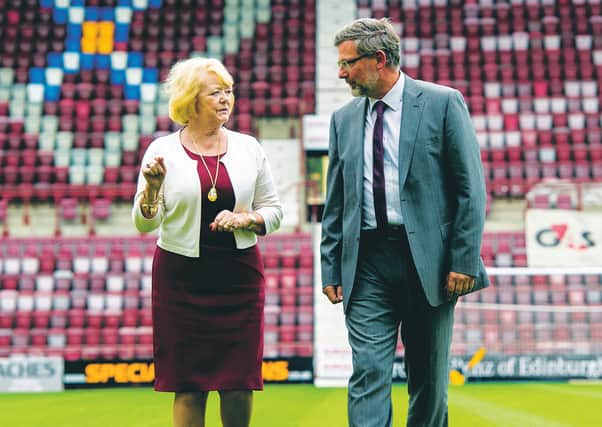 Ann Budge has praised Craig Levein for the work he did rebuilding the Hearts academy. Picture: SNS