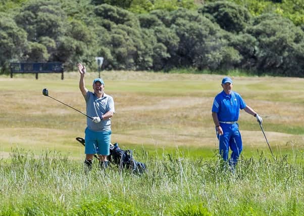 Brilliant sunshine greeted the return to action as play resumed at Luffness Golf Club  in East Lothian at the weekend. Picture: SNS.