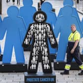 A symbolic installation featuring statues of eight giant men in  Glasgow in 2018
