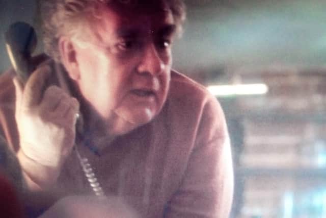Ex-Hibs chairman David Duff playing a barman in the ITV miniseries Quiz, based on Who Wants to be a Millionaire?