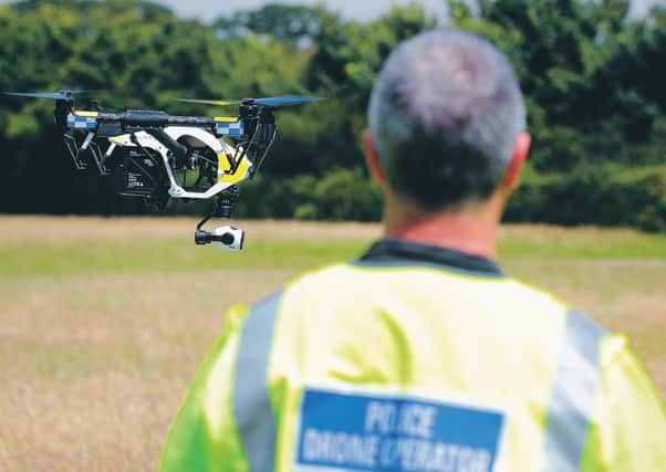A police drone. Picture: PA