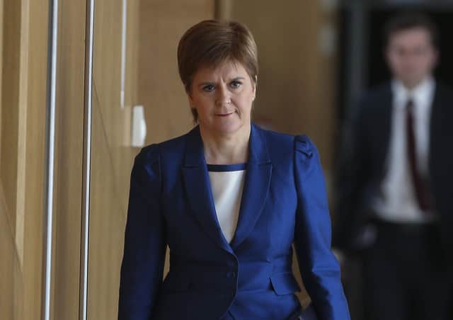 Nicola Sturgeon arriving for First Minster's Questions