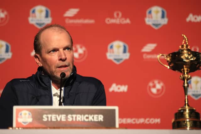 US captain Steve Stricker says fans will feel cheated if the Ryder Cup is played behind closed doors in his home state of Wisconsin in September. Picture: Andrew Redington/Getty Images