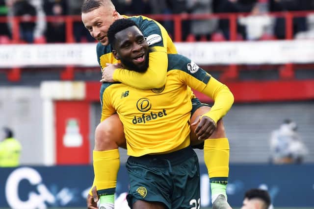 Leigh Griffiths hopes Celtic can hold on to Odsonne Edouard who scored 22 league goals in 25 starts last season. Picture: Rob Casey / SNS
