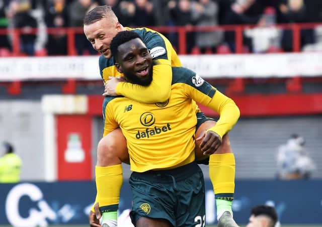 Leigh Griffiths hopes Celtic can hold on to Odsonne Edouard who scored 22 league goals in 25 starts last season. Picture: Rob Casey / SNS