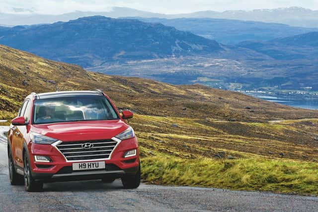 Lisa Young drove a Hyundai Tucson, suited to long drives and steep roads and tracks. Picture: Lisa young