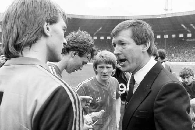 Alex Ferguson was furious with his Aberdeen players after they'd beaten Rangers in the 1983 Scottish Cup final