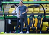 Hibs boss Jack Ross patrols the touchline at the Tony Macaroni Arena. Picture: Ross MacDonald/SNS