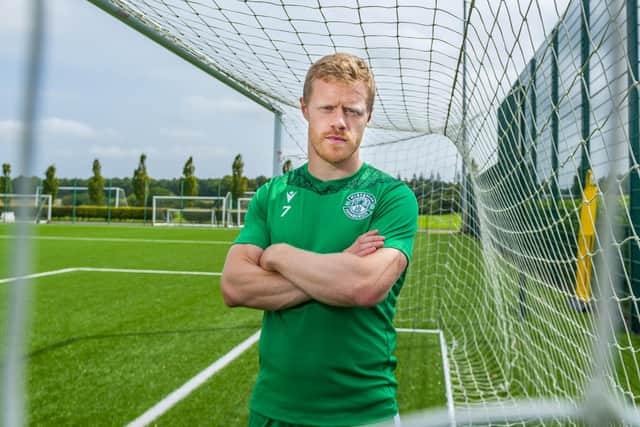 Daryl Horgan is expected to feature for Hibs in their Premiership clash at Dundee United. Picture: SNS.