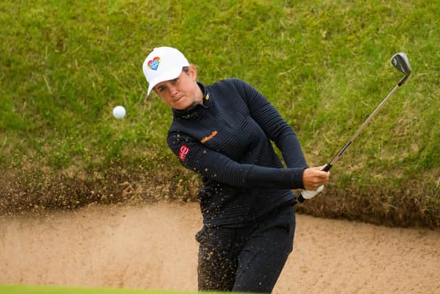 Scotland's Michele Thomson practises at the Renaissance Club near North Berwick ahead of the Aberdeen Standard Investments Ladies Scottish Open. Picture: Tristan Jones