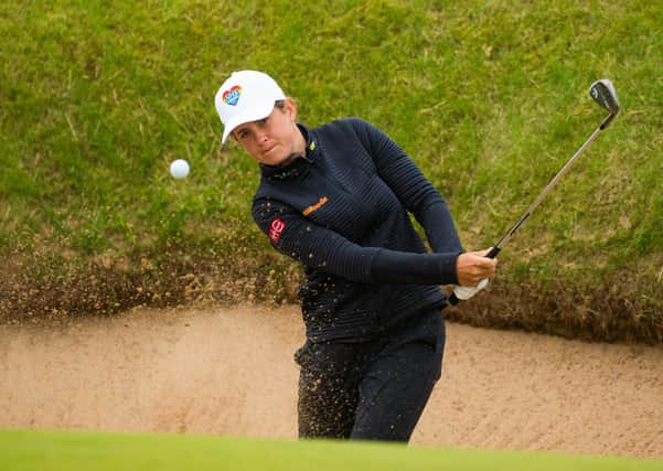 Scotland's Michele Thomson practises at the Renaissance Club near North Berwick ahead of the Aberdeen Standard Investments Ladies Scottish Open. Picture: Tristan Jones