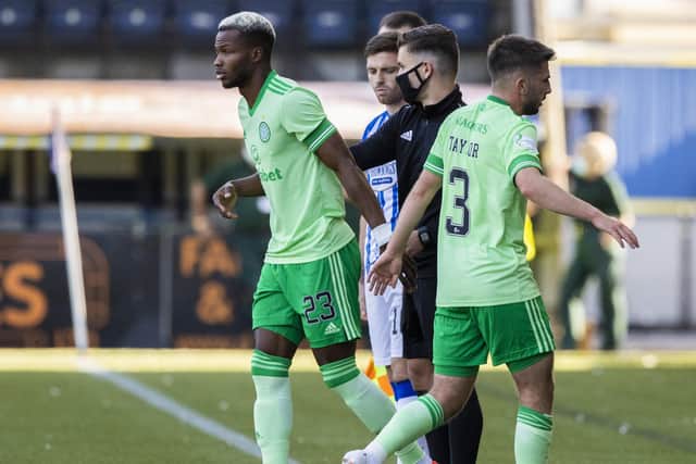 Boli Bolingoli comes on off the bench during Celtic's 1-1 draw at Kilmarnock on Sunday