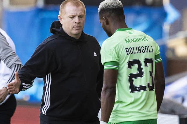 Celtic's Boli Bolingoli has enraged his manager, Neil Lennon. Picture: Craig Williamson/SNS