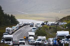 Tourists visit The Storr on the Isle of Skye. Picture: Jeff J Mitchell/Getty Images