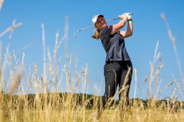 Gemma Dryburgh  during a practice round ahead of the Ladies Scottish Open.