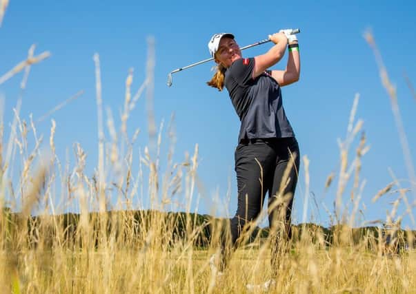 Gemma Dryburgh  during a practice round ahead of the Ladies Scottish Open.