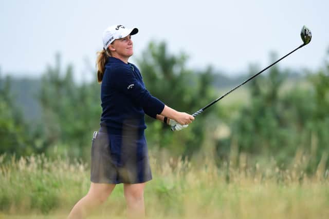 Gemma Dryburgh of Scotland plays her tee shot to the 10th hole during day one of the Aberdeen Standard Investments Ladies Scottish Open at The Renaissance Club. Picture: Mark Runnacles/Getty Images