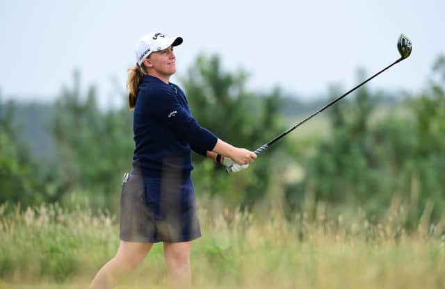 Gemma Dryburgh of Scotland plays her tee shot to the 10th hole during day one of the Aberdeen Standard Investments Ladies Scottish Open at The Renaissance Club. Picture: Mark Runnacles/Getty Images