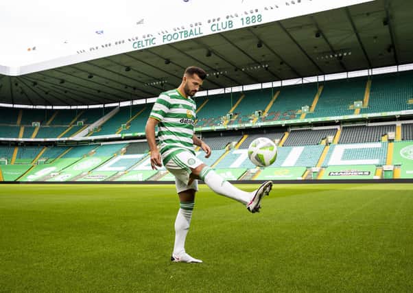 Celtic's new striker Albian Ajeti is unveiled at Parkhead after signing on a four-year deal. Picture: SNS Group.