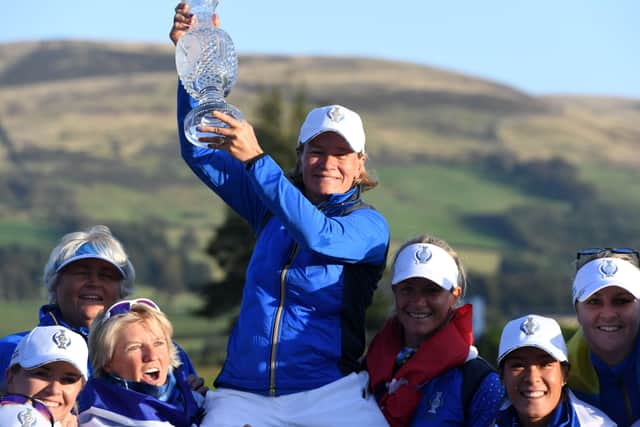 Europe will defend the Solheim Cup next year. Picture: AFP via Getty Images