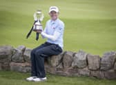 Stacy Lewis poses with the trophy after winning the Ladies Scottish Open at The Renaissance Club. Picture: PA