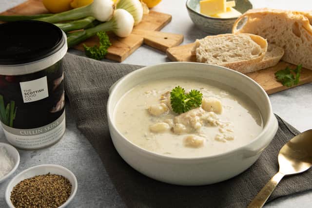 A hearty Cullen Skink, part of the range of premium pre-prepared meals from Stewart’s Kitchen