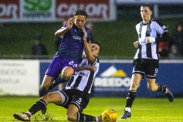 Clashes between full and part-time clubs are common in the Betfred Cup, such as last season's game between Hibs and Elgin City. Picture: Craig Foy/SNS