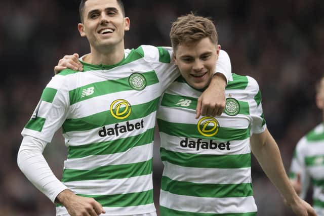 Tom Rogic, left, and James Forrest have enjoyed plenty of success as Celtic team-mates. Picture: SNS