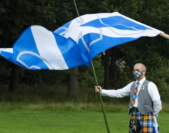 A static rally at Bannockburn field by the All Under One Banner group. Picture: Lisa Ferguson